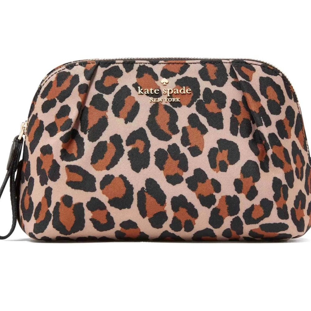 Kate Spade Leopard Print Cosmetic Bag